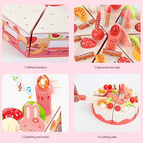 BeebeeRun Pastel de cumpleaños,Juguete Alimentos ,Juguetes niñas 3 años BeebeeRun Pastel de cumpleaños,Juguete Alimentos ,Juguetes niñas 3 años