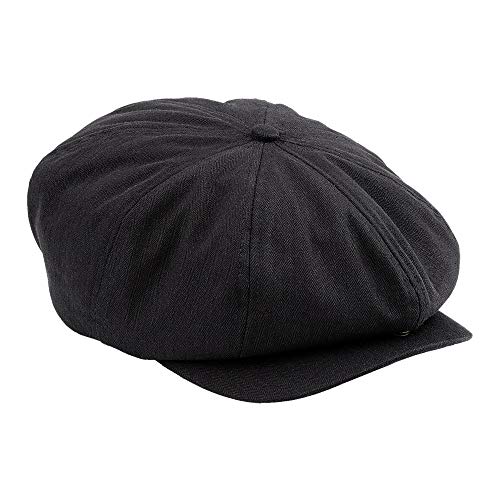 Beechfield - Gorra clásica modelo Newsboy para hombre (S/M/Negro)