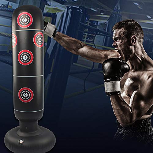 Beenle-Icey Saco de Boxeo 160CM Hinchable de Pie para Adultos y Adolescentes para Entrenamiento Intenso Gimnasia Deportes Alivio del Estrés