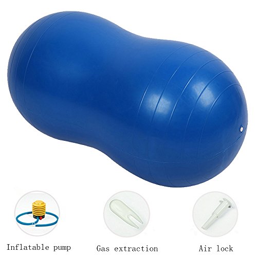 Beetest Pelota de Gimnasia Cacahuete Forma Anti-Burst Balón Fitness Pelota cómoda Durable Adelgazar Ejercicio Gimnasio Rehabilitación Formación Bola de la Yoga para Mujer Hombres niños Ancianos