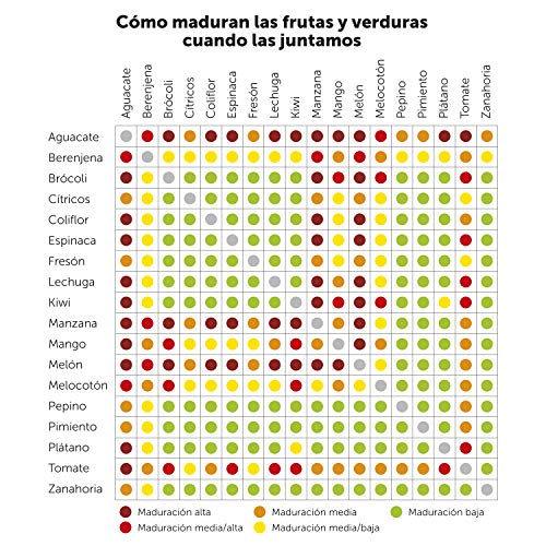 BEfresh Home - Frutas y Verduras Frescas Durante un 40% más de Tiempo | para Uso Dentro y Fuera de la Nevera | Recambio de 1 año | 4 Sachets | No Incluye Hoja Recipiente | Made in Spain