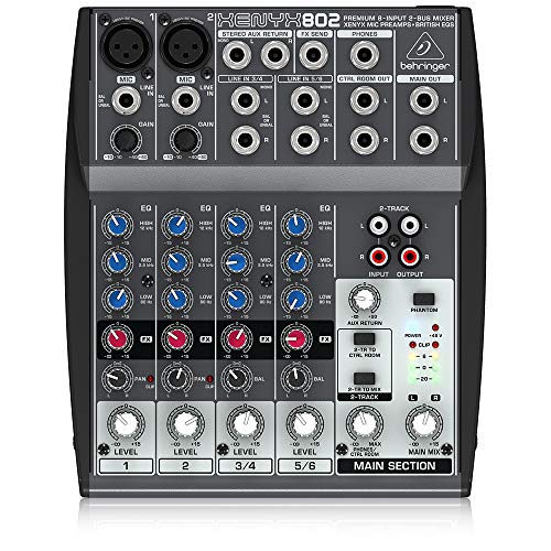 Behringer XENYX 802 color negro - Mezclador para DJ