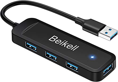 Beikell Hub USB 3.0 con 4 Puertos, Concentrador Adaptador USB Data Hub Ultrafino de Alta Velocidad-5Gbps con Indicador LED para PC, Portátil, MacBook, PS4, Xbox, USB Flash Drives y más Beikell Hub USB 3.0 con 4 Puertos, Concentrador Adaptador USB Data Hub Ultrafino de Alta Velocidad-5Gbps con Indicador LED para PC, Portátil, MacBook, PS4, Xbox, USB Flash Drives y más
