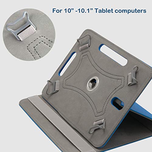 BEISK, Funda Universal para Tablet de 10-10.1 Pulgadas, con Sistema Giratorio de 360º, Rotación, Protección, con Soporte, para Huawei Mediapad/Samsung Galaxy Tab/iPad/Lenovo TAB4 10, Etc. Color Azul…