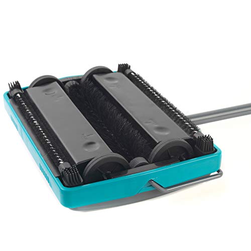 Beldray® LA024855TQ Sweeper de alfombra manual con peine de cepillo | perfecto Para recoger el pelo y la suciedad de mascotas | Easy Glide Ruedas | Turquesa Beldray® LA024855TQ Sweeper de alfombra manual con peine de cepillo | perfecto Para recoger el pelo y la suciedad de mascotas | Easy Glide Ruedas | Turquesa
