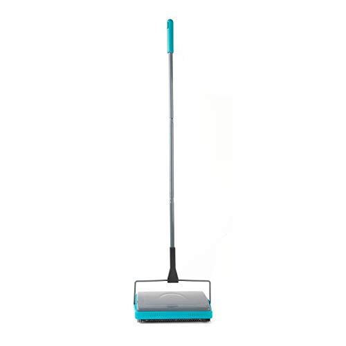 Beldray® LA024855TQ Sweeper de alfombra manual con peine de cepillo | perfecto Para recoger el pelo y la suciedad de mascotas | Easy Glide Ruedas | Turquesa Beldray® LA024855TQ Sweeper de alfombra manual con peine de cepillo | perfecto Para recoger el pelo y la suciedad de mascotas | Easy Glide Ruedas | Turquesa