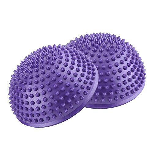 Belissy La Mitad de PVC Inflable Yoga Bolas de Masaje Punto de Fitball Ejercicios Trainer Bola del Balance de Fitness