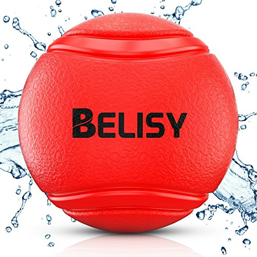 BELISY Pelota Perro - Juegos Para Perros - Adecuado Para Perros Grandes y Pequeños - Pelota Hinchable Perro - Hecho de Caucho Natural y Ecológico - Rojo