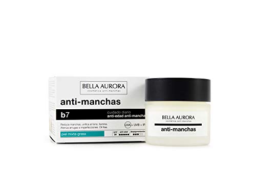 Bella Aurora B7 Crema Facial Anti-manchas Cara | Hidratante Facial | Despigmentante | Anti-Edad para Piel Mixta o Grasa SPF 20, 50 ml Bella Aurora B7 Crema Facial Anti-manchas Cara | Hidratante Facial | Despigmentante | Anti-Edad para Piel Mixta o Grasa SPF 20, 50 ml