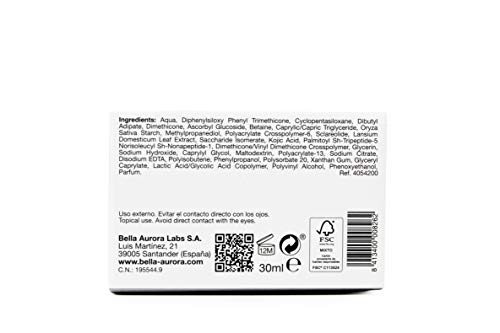 Bella Aurora Crema Anti-Manchas Facial para Manchas Oscuras de Origen Hormonal | Tratamiento despigmentante Cara, 30 ml Bella Aurora Crema Anti-Manchas Facial para Manchas Oscuras de Origen Hormonal | Tratamiento despigmentante Cara, 30 ml