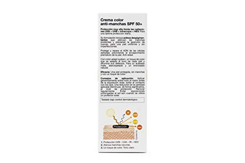 Bella Aurora Crema Facial con Color y Protección Solar 50+ Anti-Manchas para Piel Normal o Seca, Tono Claro 30 ml (4096200) Bella Aurora Crema Facial con Color y Protección Solar 50+ Anti-Manchas para Piel Normal o Seca, Tono Claro 30 ml (4096200)