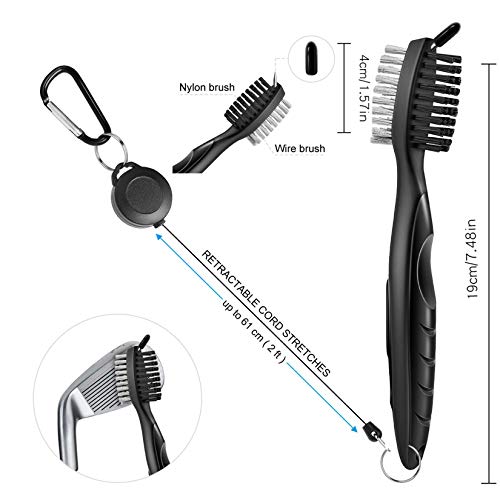 Bellatoi Kit de Limpieza para Palos de Golf,Cepillo para Palos de Golf y Kit de Toalla de Golf,Herramienta de reparación de Divot de Golf con Marcador, Juego de Regalos de Golf de 3 Piezas Bellatoi Kit de Limpieza para Palos de Golf,Cepillo para Palos de Golf y Kit de Toalla de Golf,Herramienta de reparación de Divot de Golf con Marcador, Juego de Regalos de Golf de 3 Piezas