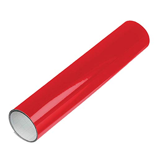 Belle Vous Rollo Vinilo Rojo - (30cmx3 m) Rollo Vinilo Autoadhesivo - Vinilo Pegatinas y Calcomanías para Pasatiempos, Proyectos de Manualidades, Libros de recortes, Decoración en el Hogar