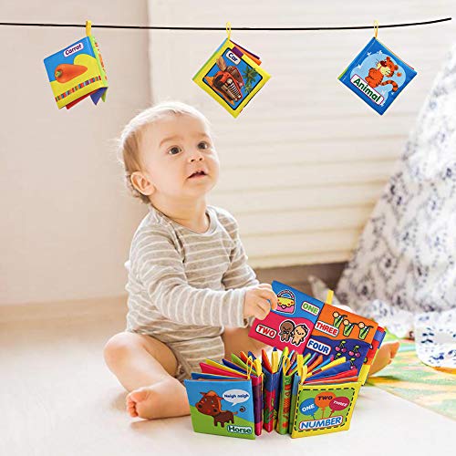 BelleStyle Libro Bebe, Libro Texturas Bebe para Juguetes Bebes 1 Año, Cloth Book, Libro Blando para Baño, Soft Book Educación Temprana y Desarrollo de Juguete, 6 PCS BelleStyle Libro Bebe, Libro Texturas Bebe para Juguetes Bebes 1 Año, Cloth Book, Libro Blando para Baño, Soft Book Educación Temprana y Desarrollo de Juguete, 6 PCS