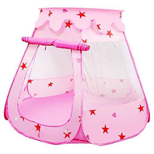 BelleStyle Tienda de Juegos para Niños, Pop Up Princesa Piscina de Bolas Castillo Plegable para Niños en Interiores y Exteriores Uso (Rosa) BelleStyle Tienda de Juegos para Niños, Pop Up Princesa Piscina de Bolas Castillo Plegable para Niños en Interiores y Exteriores Uso (Rosa)