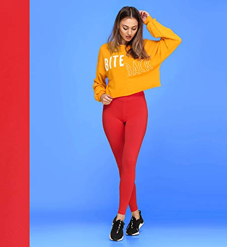 Bellivalini Leggins Mallas Deportivas Largas en Viscosa Mujer BLV50-147 (Rojo, XL) Bellivalini Leggins Mallas Deportivas Largas en Viscosa Mujer BLV50-147 (Rojo, XL)