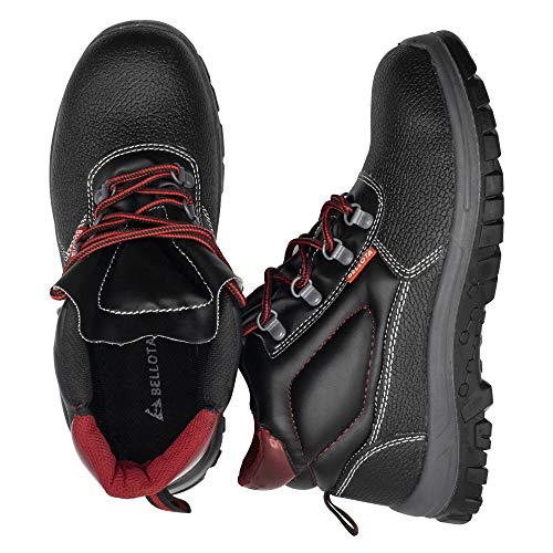 Bellota 7230043S3 Botas de trabajo de piel para hombre o mujer, Negro, 43 Bellota 7230043S3 Botas de trabajo de piel para hombre o mujer, Negro, 43