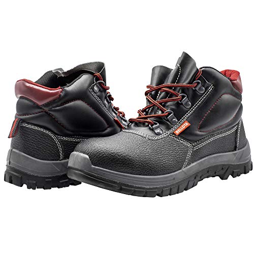 Bellota 7230045S3 Botas de trabajo de piel para hombre o mujer, Negro, 45