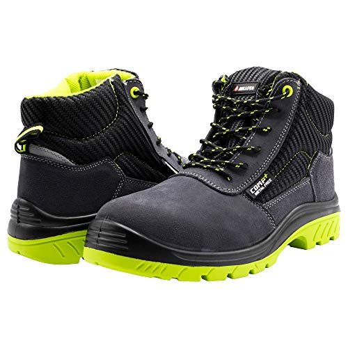 Bellota 7230945S1P Bota de Seguridad, Negro, Verde, 45 EU