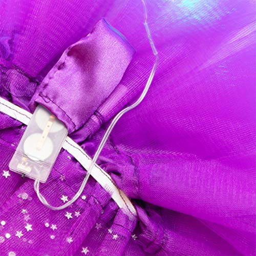 BELTI Niños Niñas LED Light Up Glitter Star Lentejuelas Ballet Danza Tul Tutu Falda 3-12T