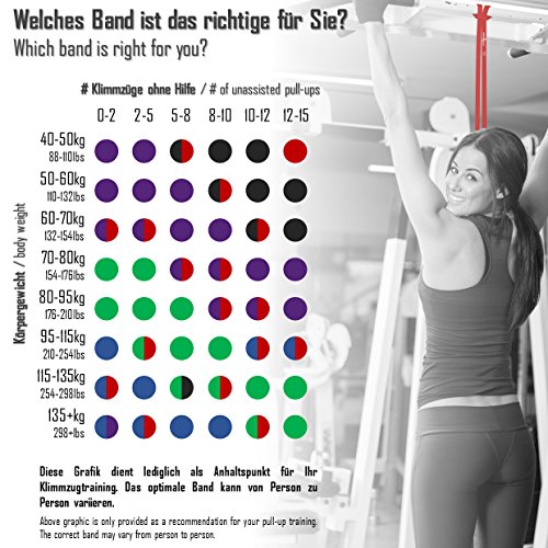 BeMaxx Banda Elástica de Resistencia Guía de Entrenamiento | para Pull–Ups, Crossfit, Yoga, Pilates | Banda de Tracción para Fitness y Estiramientos | Duradera, Resistente, Versátil BeMaxx Banda Elástica de Resistencia Guía de Entrenamiento | para Pull–Ups, Crossfit, Yoga, Pilates | Banda de Tracción para Fitness y Estiramientos | Duradera, Resistente, Versátil