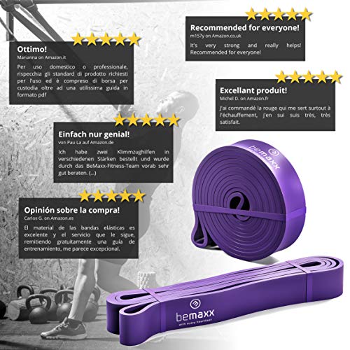 BeMaxx Banda Elástica de Resistencia Guía de Entrenamiento | para Pull–Ups, Crossfit, Yoga, Pilates | Banda de Tracción para Fitness y Estiramientos | Duradera, Resistente, Versátil BeMaxx Banda Elástica de Resistencia Guía de Entrenamiento | para Pull–Ups, Crossfit, Yoga, Pilates | Banda de Tracción para Fitness y Estiramientos | Duradera, Resistente, Versátil