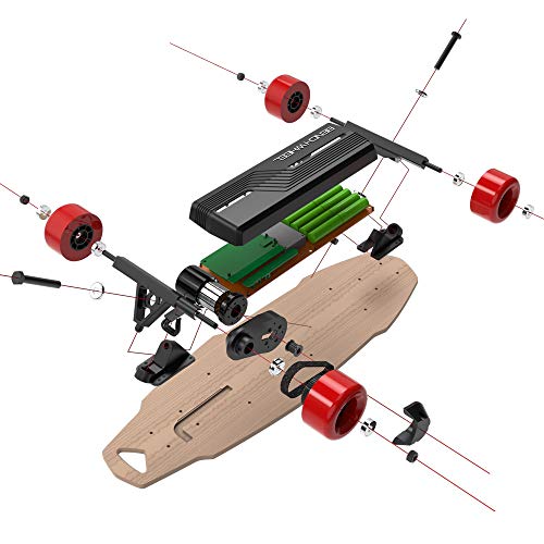 Benchwheel D1 Monopatín Eléctrico Skateboard Eléctrico,Control Remoto, Luz de color LED,Velocidad Máx 30 km/h,para Adulto Adolescente