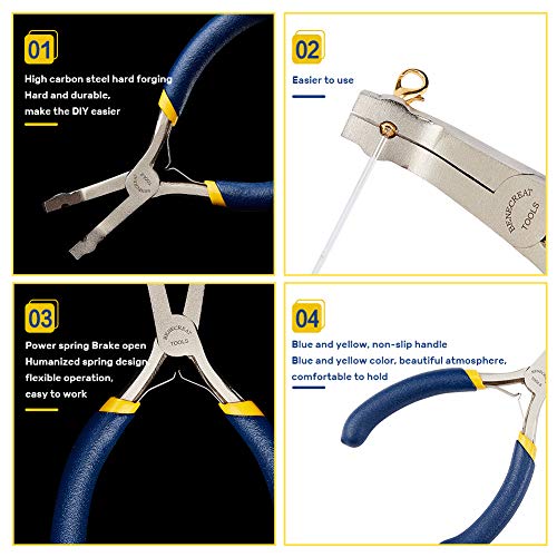 BENECREAT Alicate para Engarzar Joyas Alicates para Joyería de Crimpado de Cuentas para Cerrar los Tubos de Microperlas BENECREAT Alicate para Engarzar Joyas Alicates para Joyería de Crimpado de Cuentas para Cerrar los Tubos de Microperlas