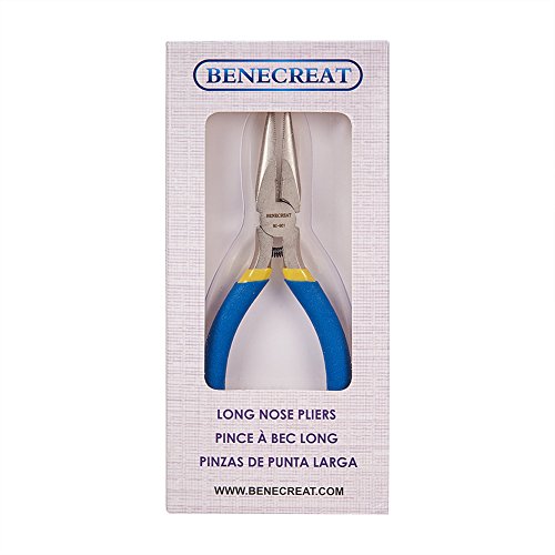 BENECREAT BC-801 125mm Alicate de Joyeria Artesanal de Acero Inoxidable Cadena Corta Pinza de Punta Plana Azul con Corte Lateral BENECREAT BC-801 125mm Alicate de Joyeria Artesanal de Acero Inoxidable Cadena Corta Pinza de Punta Plana Azul con Corte Lateral