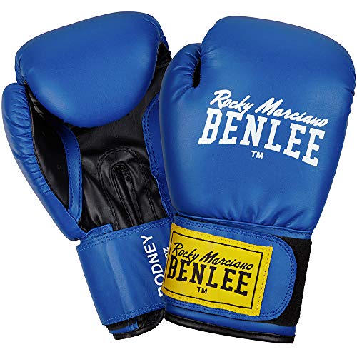 Benlee Rocky Marciano Rodney - Guante de boxeo (PVC), color azul/negro, talla 10