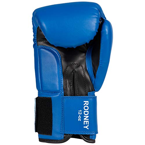 Benlee Rocky Marciano Rodney - Guante de boxeo (PVC), color azul/negro, talla 16