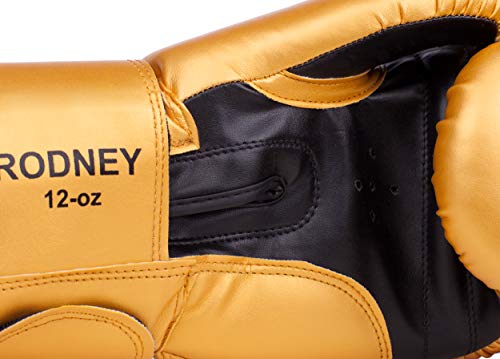 Benlee Rocky Marciano Rodney - Guante de boxeo (PVC), color dorado, talla 14