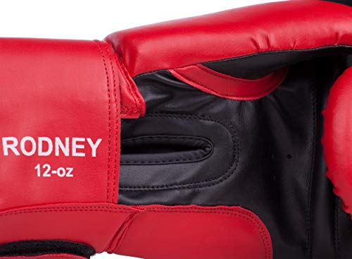 Benlee Rocky Marciano Rodney - Guante de boxeo (PVC), color rojo/negro, talla 12