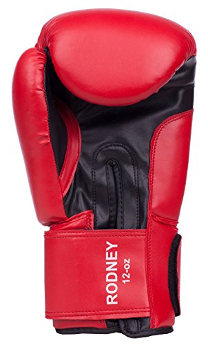 Benlee Rocky Marciano Rodney - Guante de boxeo (PVC), color rojo/negro, talla 12