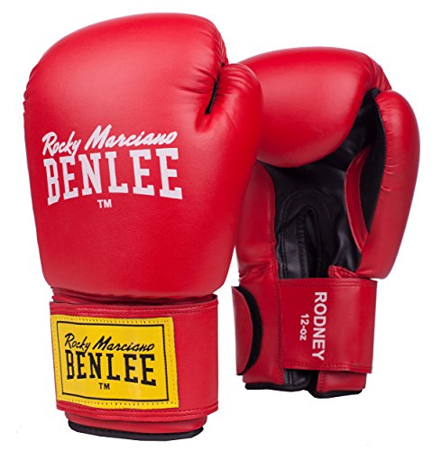 Benlee Rocky Marciano Rodney - Guante de boxeo (PVC), color rojo/negro, talla 12