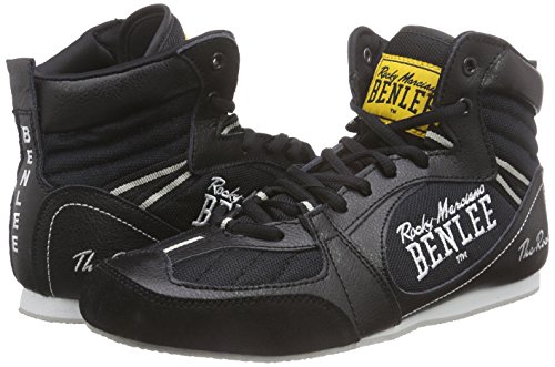 BenLee Rocky Marciano The Rock - Botas de boxeo para hombre, black/concrete grey, EU 45 BenLee Rocky Marciano The Rock - Botas de boxeo para hombre, black/concrete grey, EU 45