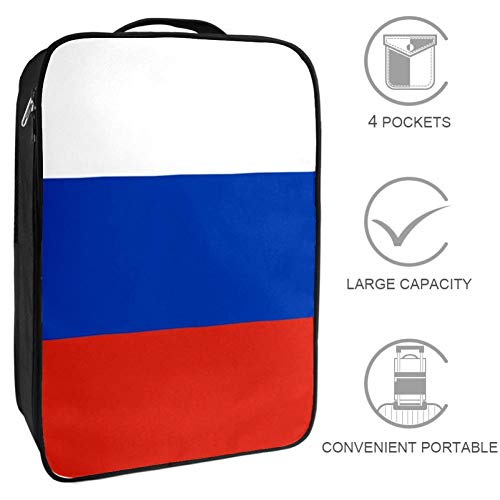 Bennigiry - Bolsa de zapatos de viaje, diseño de bandera de Rusia