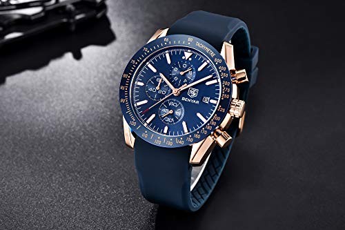 BENYAR Cuarzo cronógrafo Impermeable Relojes Business Casual Deporte Reloj de Pulsera BENYAR Cuarzo cronógrafo Impermeable Relojes Business Casual Deporte Reloj de Pulsera