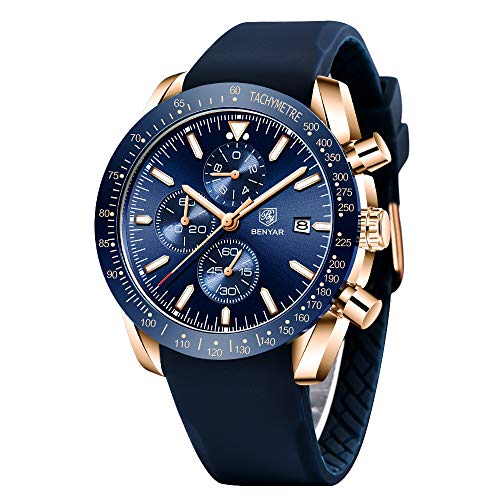 BENYAR Cuarzo cronógrafo Impermeable Relojes Business Casual Deporte Reloj de Pulsera BENYAR Cuarzo cronógrafo Impermeable Relojes Business Casual Deporte Reloj de Pulsera