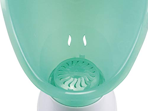 BEPER 40.967N - Sauna Facial y Aromaterapia 2 Potencias, Tratamientos de Cuidado y Relajantes, Hidratación y Limpieza de la Cara, Tanque para Esencias Perfumadas, Blanco y Verde/ Turquesa