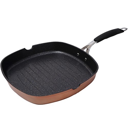 Bergner Infinity Chef Grill de inducción, Aluminio Forjado, Marrón, 28 cm