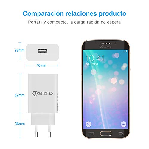 BERLS Cargador de Carga rápida Tipo C para Xiaomi Pocophone F1, Mi A2, Mi 5/8/9 Pro Mix 3 A1 Note 2 Note 3, Samsung S10 S9 S8 Plus Note 8 9 A8 A9 A3 A5 A7(2017), Huawei P20, Moto G6…… BERLS Cargador de Carga rápida Tipo C para Xiaomi Pocophone F1, Mi A2, Mi 5/8/9 Pro Mix 3 A1 Note 2 Note 3, Samsung S10 S9 S8 Plus Note 8 9 A8 A9 A3 A5 A7(2017), Huawei P20, Moto G6……