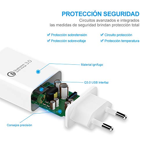 BERLS Cargador de Carga rápida Tipo C para Xiaomi Pocophone F1, Mi A2, Mi 5/8/9 Pro Mix 3 A1 Note 2 Note 3, Samsung S10 S9 S8 Plus Note 8 9 A8 A9 A3 A5 A7(2017), Huawei P20, Moto G6…… BERLS Cargador de Carga rápida Tipo C para Xiaomi Pocophone F1, Mi A2, Mi 5/8/9 Pro Mix 3 A1 Note 2 Note 3, Samsung S10 S9 S8 Plus Note 8 9 A8 A9 A3 A5 A7(2017), Huawei P20, Moto G6……