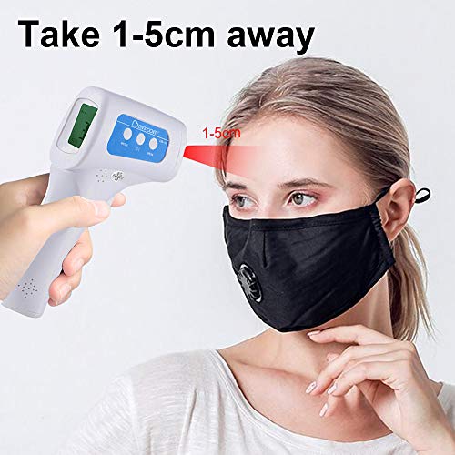 Berrcom termómetro de frente infrarrojo sin contacto, pantalla digital retroiluminada de tres colores Temperatura de lectura instantánea de bebés Berrcom termómetro de frente infrarrojo sin contacto, pantalla digital retroiluminada de tres colores Temperatura de lectura instantánea de bebés