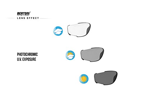 BERTONI Gafas Deportivas Fotocromaticas Anti-Vaho para Deporte Extremos Ciclismo Carrera Esqui MTB Running - Ventilación Directa - Lentes Cat. 0 > 3 (Negro Mate/Azul) BERTONI Gafas Deportivas Fotocromaticas Anti-Vaho para Deporte Extremos Ciclismo Carrera Esqui MTB Running - Ventilación Directa - Lentes Cat. 0 > 3 (Negro Mate/Azul)