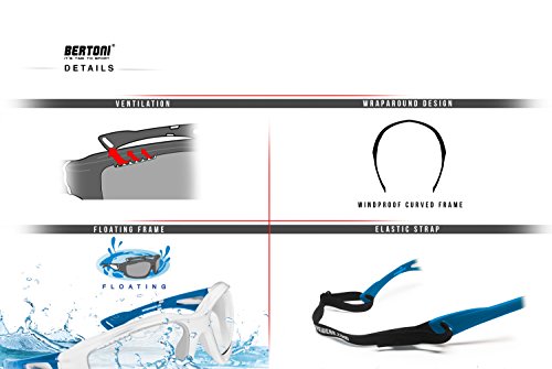 BERTONI Gafas Deportivas Fotocromaticas Anti-Vaho para Deporte Extremos Ciclismo Carrera Esqui MTB Running - Ventilación Directa - Lentes Cat. 0 > 3 (Negro Mate/Azul) BERTONI Gafas Deportivas Fotocromaticas Anti-Vaho para Deporte Extremos Ciclismo Carrera Esqui MTB Running - Ventilación Directa - Lentes Cat. 0 > 3 (Negro Mate/Azul)