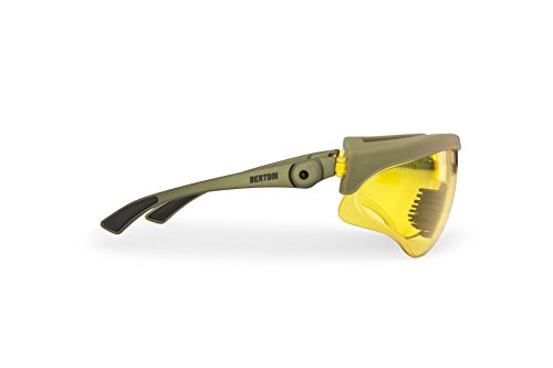 BERTONI Gafas Protectoras Balisticas de Tiro Polígono Caza Softair - Lente 2.8mm Anti-Vaho - Inclinaciòn de la Lente Ajustable - AF869 Italy (Lente Amarilla) BERTONI Gafas Protectoras Balisticas de Tiro Polígono Caza Softair - Lente 2.8mm Anti-Vaho - Inclinaciòn de la Lente Ajustable - AF869 Italy (Lente Amarilla)