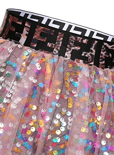 Berylove Mini Falda Mujer de Tul Tutú Ballet Lentejuelas para Fiestas Disfraces Halloween BLP9001Pink M Berylove Mini Falda Mujer de Tul Tutú Ballet Lentejuelas para Fiestas Disfraces Halloween BLP9001Pink M