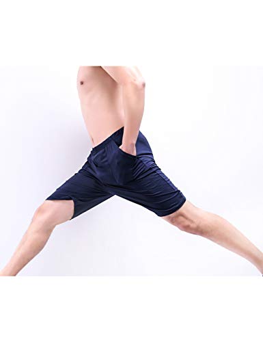 besbomig Pantalones de Pijama para Hombre Oversize Pantalones Cortos de Deporte Elástico Pijamas Inferiores Pantalones De Estar por Casa