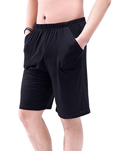 besbomig Pantalones de Pijama para Hombre Oversize Pantalones Cortos de Deporte Elástico Pijamas Inferiores Pantalones De Estar por Casa